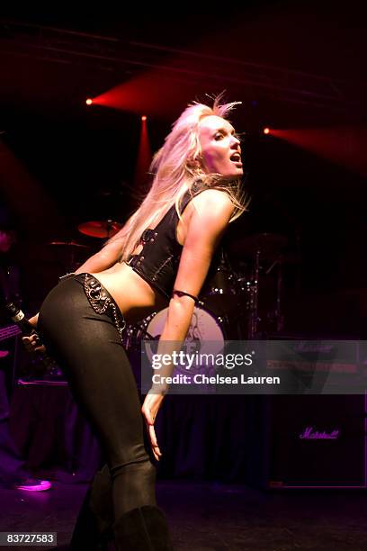 The Darling Stilettos perform at the Official Grand Opening of Galpin Auto Sports on October 18, 2008 in Van Nuys, California.