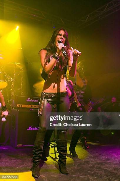 The Darling Stilettos perform at the Official Grand Opening of Galpin Auto Sports on October 18, 2008 in Van Nuys, California.