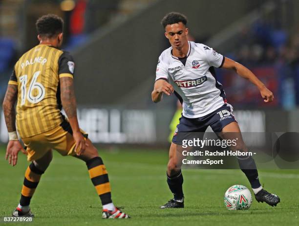 Bolton Wanderers' Antonee Robinson during the Carabao Cup Second Round match between Bolton Wanderers and Sheffield Wednesday at Reebok Stadium on...
