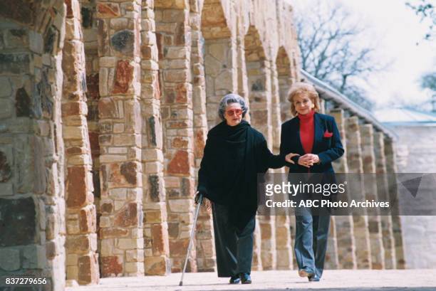 Barbara Walters interviewed former First Lady Lady Bird Johnson about her White House days and attacks on the programs of her late husband, Lyndon B....