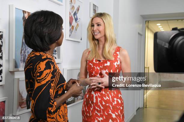 Walt Disney Television News' Deborah Roberts interviews Ivanka Trump, and Elizabeth Vargas interviews Eric Trump at Trump Tower in New York for a...