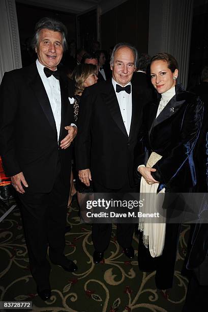 Arnaud Bamberger, Aga Khan and his daughter Princess Zahra Aga Khan attend the Cartier Racing Awards 2008, at the Grosvenor House Hotel on November...