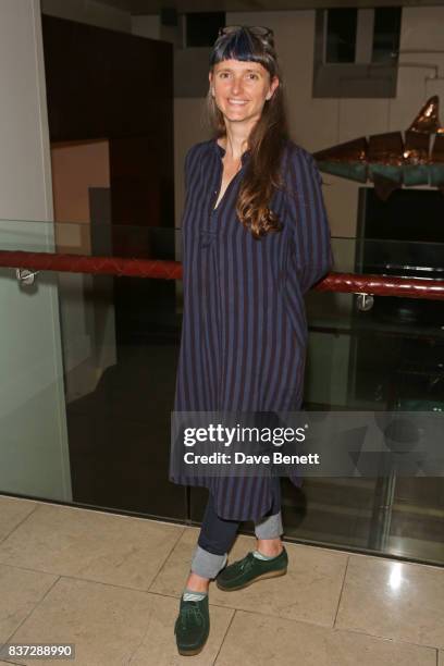 Designer Soutra Gilmour attends the press night after party of "Knives In Hens" at The Hospital Club on August 22, 2017 in London, England.