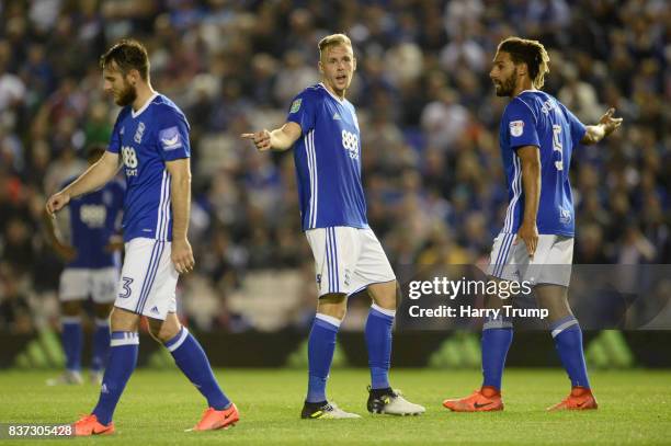 The Birmingham City players react to AFC Bournemouth scoring their second goal during the Carabao Cup Second Round match between Birmingham City and...