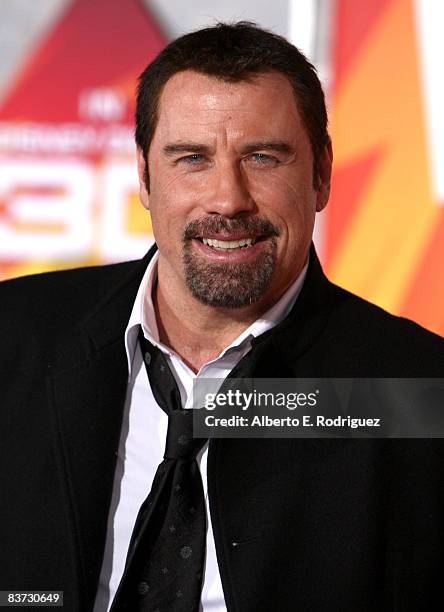 Actor John Travolta arrives at the premiere of Walt Disney Animation Studios' "Bolt" held at the El Capitan Theatre on November 17, 2008 in...