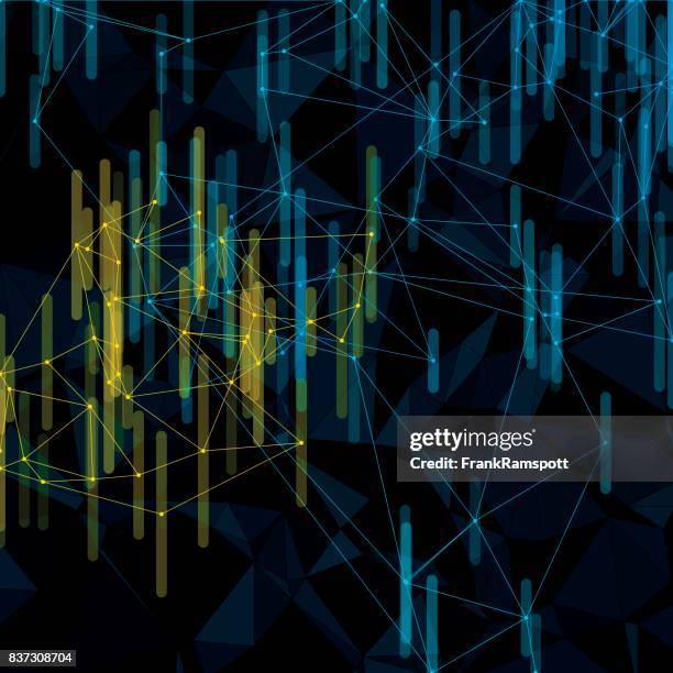 coral reef vector network bar chart pattern - triangulation stock illustrations