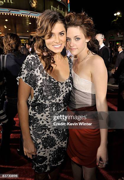 Actresses Nikki Reed and Kristen Stewart arrive at the film premiere of Summit Entertainment's "Twilight" held at the Mann Village and Bruin Theaters...