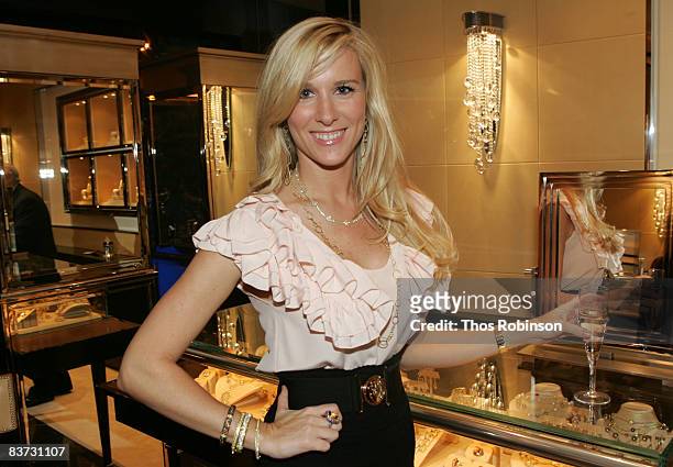 Abby McGrew poses at Judith Ripka's Holiday Shopping Night hosted by Eli Manning at Judith Ripka on November 17, 2008 in New York City.