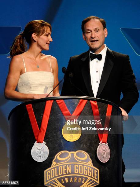 Summer Sanders and United State Supreme Court Justice Samuel Alito introduce a Golden Goggles Award for female athlete of the year at the fifth...
