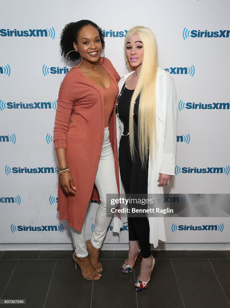Recording artist Demetria McKinney and SiriusXM host Donna Briggs at