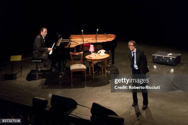 Chilly Gonzales and Jarvis Cocker perform 'Room 29' on stage at King's Theatre as part of the 70th Edinburgh International Festival on August 22,...