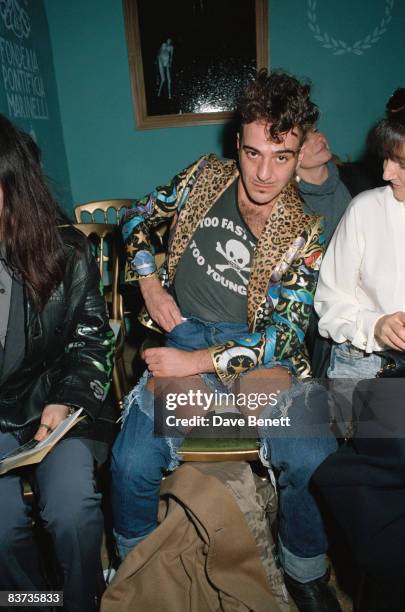 Fashion designer John Galliano during London Fashion Week, March 1992.