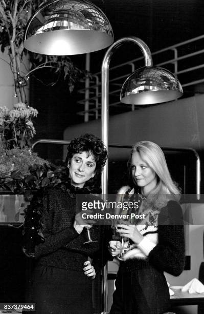 Models: Joyce, left, Collage Talent Management, and Beth, Vannoy Talent Agency / The Broadway Grill Anne Rubin's jewel-decorated black sweater, left,...