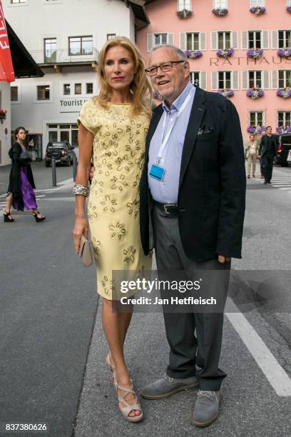 Joseph Vilsmaier and his partner Birgit Muth pose for a picture the 'Inconvenient Sequel' premiere and opening night of the Kitzbuehel Film Festival...