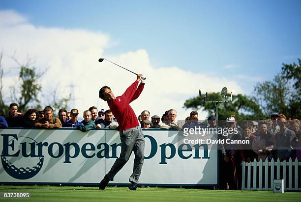 Spanish golfer Seve Ballesteros competing in the European Golf Open at East Sussex National Golf Course, Uckfield, 1994.