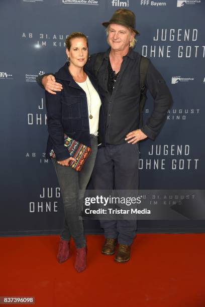 Anika Decker and Detlev Buck attend the premiere of 'Jugend ohne Gott' at Zoo Palast on August 22, 2017 in Berlin, Germany.