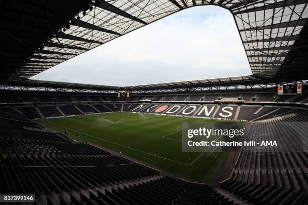 General view inside the stadium before the Carabao Cup Second Round match between Milton Keynes Dons and Swansea City at StadiumMK on August 22, 2017...