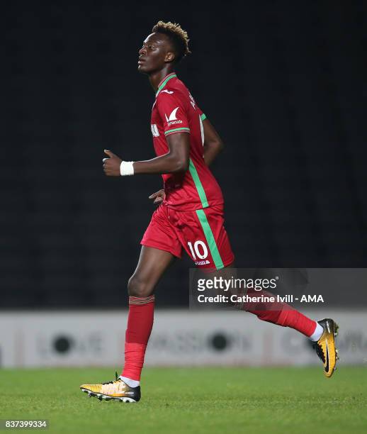Tammy Abraham of Swansea City during the Carabao Cup Second Round match between Milton Keynes Dons and Swansea City at StadiumMK on August 22, 2017...