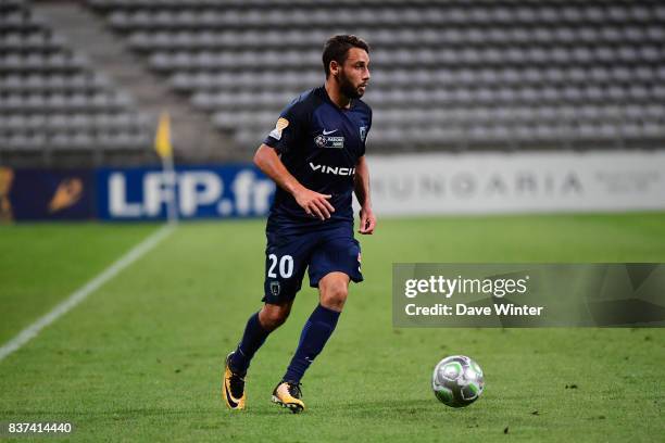 Julien Lopez of Paris FC during the French League Cup match between Paris FC and Clermont Foot at Stade Charlety on August 22, 2017 in Paris, France.