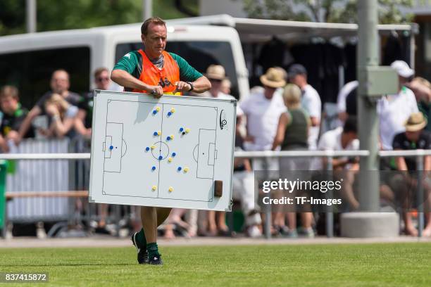 Co-coach Dirk Bremser of Borussia Moenchengladbach during a training session at the Training Camp of Borussia Moenchengladbach on July 19, 2017 in...