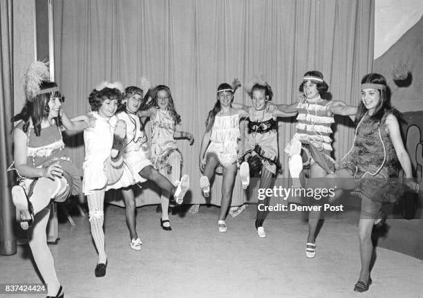 Girls Dance Charleston in Fairmont Elementary Cantata From left are Melanie Stephens, Dolores Harrison, Jalene Brunke, JoAnn Heuer, Jeanne Farnham,...