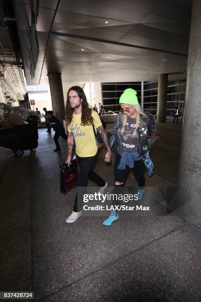 Singer Ke$ha and Brad Ashenfelter are seen on August 22, 2017 in Los Angeles, CA.