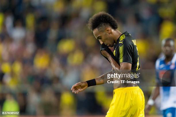 Pierre-Emerick Aubameyang of Dortmund looks on , nach der 0:1 niederlage during a friendly match between Espanyol Barcelona and Borussia Dortmund as...