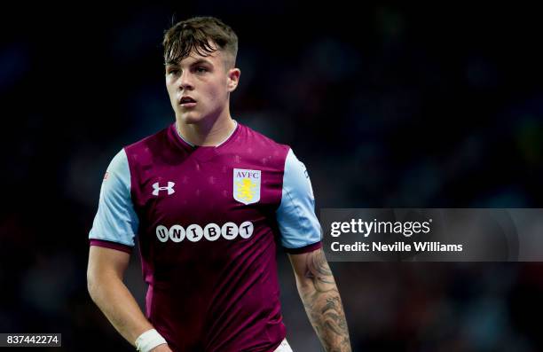 Mitchell Clark of Aston Villa during the Carabao Cup Second Round match between Aston Villa and Wigan Athletic at the Villa Park on August 22, 2017...