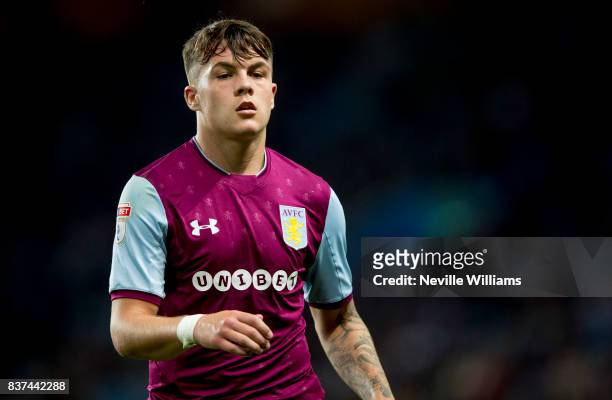 Mitchell Clark of Aston Villa during the Carabao Cup Second Round match between Aston Villa and Wigan Athletic at the Villa Park on August 22, 2017...