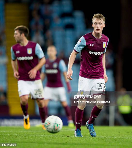 Jake Doyle Hayes of Aston Villa during the Carabao Cup Second Round match between Aston Villa and Wigan Athletic at the Villa Park on August 22, 2017...