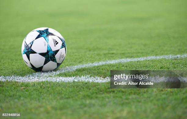 Officail adidas ball during the UEFA Champions League Qualifying Play-Offs round second leg match between Sevilla FC and Istanbul Basaksehir F.K. At...