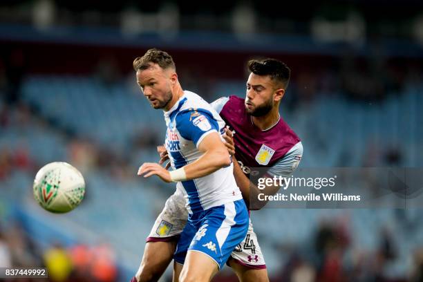 Easah Suliman of Aston Villa during the Carabao Cup Second Round match between Aston Villa and Wigan Athletic at the Villa Park on August 22, 2017 in...