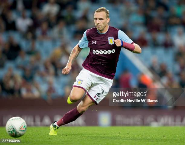 Ritchie De Laet of Aston Villa during the Carabao Cup Second Round match between Aston Villa and Wigan Athletic at the Villa Park on August 22, 2017...
