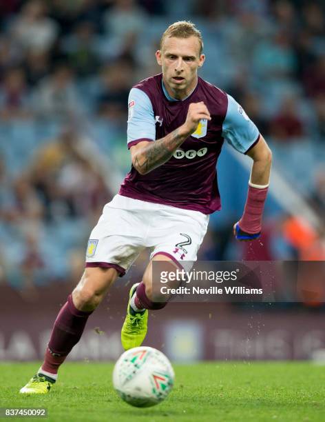Ritchie De Laet of Aston Villa during the Carabao Cup Second Round match between Aston Villa and Wigan Athletic at the Villa Park on August 22, 2017...
