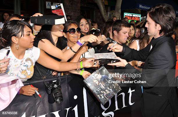 Actor Jackson Rathbone arrives at Summit Entertainment's "Twilight" World Premiere at Mann Village on November 17, 2008 in Westwood, California.