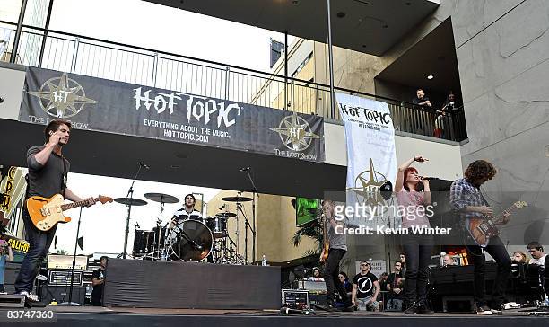 Rock band Paramore appears at the "Twilight" cast's Q & A and Paramore's live performance and autograph signing at the Hollywood and Highland Hot...