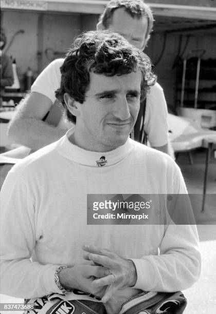 European Grand Prix-1st practice day. Alain Prost. September 1983.
