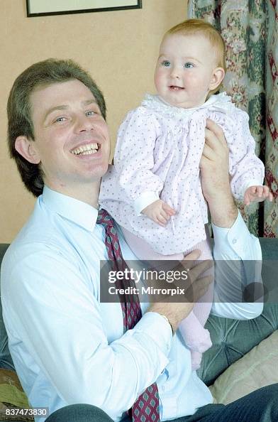 Tony Blair and family December 1988 Tony Blair future labour prime