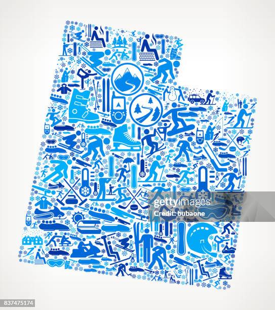 utah winter sport fun vector graphic - winter jacket stock illustrations