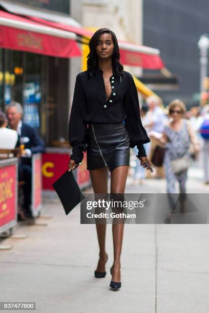 Model Tami Williams attends call backs for the 2017 Victoria's Secret Fashion Show in Midtown on August 22, 2017 in New York City.