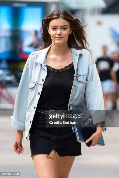 Model Ava Adams attends call backs for the 2017 Victoria's Secret Fashion Show in Midtown on August 22, 2017 in New York City.
