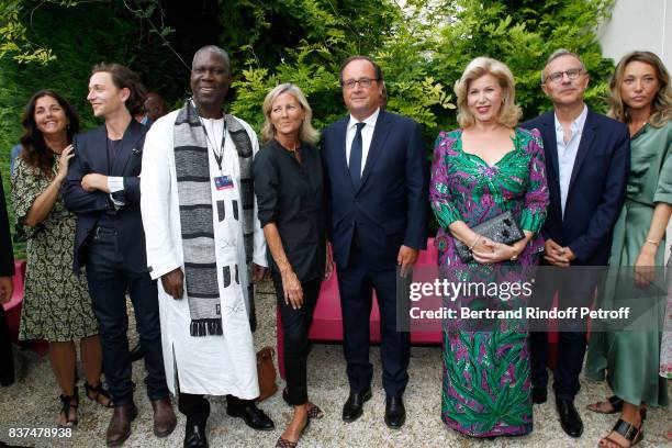 Actress Cristiana Reali, singer Raphael, Minister of Culture of "Cote d'Ivoire", Maurice Kouakou Bandaman, journalist Claire Chazal, Former French...