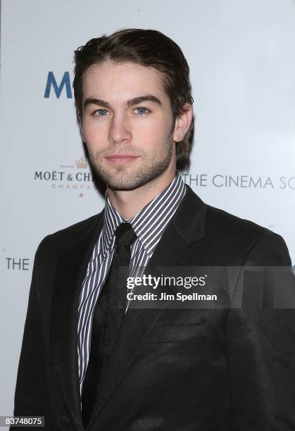 Actor Chace Crawford attends the Cinema Society and Details screening of "Milk" at the Landmark Sunshine Theater on November 18, 2008 in New York...