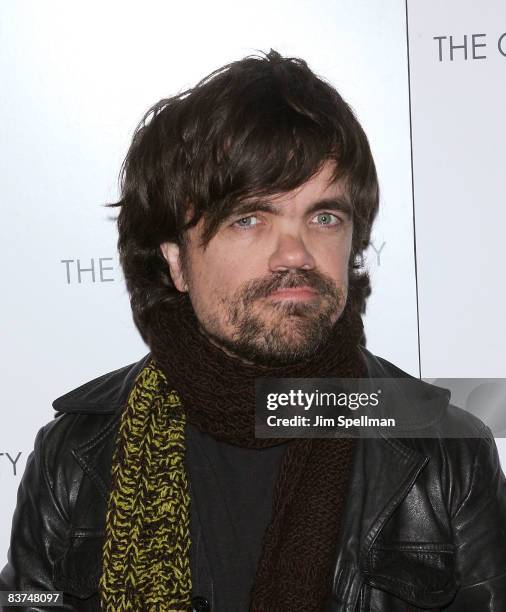 Actor Peter Dinklage attends the Cinema Society and Details screening of "Milk" at the Landmark Sunshine Theater on November 18, 2008 in New York...