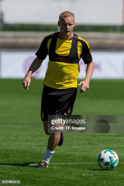 Sebastian Rode of Dortmund controls the ball during a training session as part of the training camp on July 30, 2017 in Bad Ragaz, Switzerland.