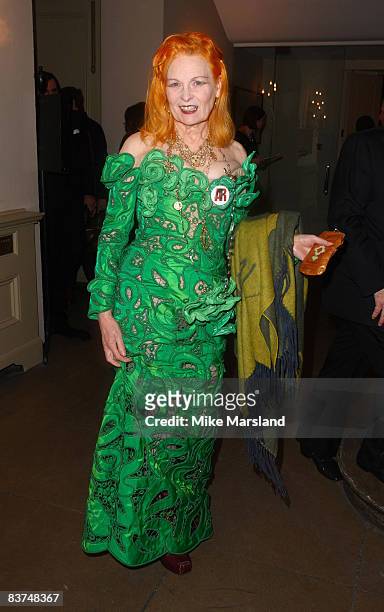 Designer Vivienne Westwood attends Chaos Point, in aid of NSPCC at the Banqueting House November 18, 2008 in London, England.