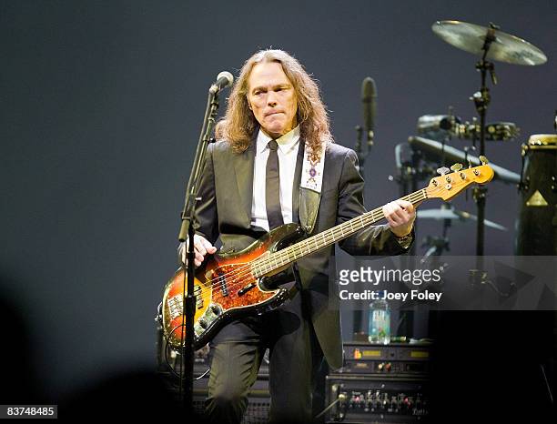 Timothy B. Schmit of The Eagles performs live on the Long Road Out Of Eden Tour at U. S. Bank Arena on November 18, 2008 in Cincinnati, Ohio.