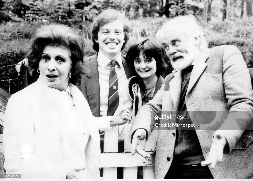 Tony Blair and wife Cherie Blair May 1983 with Pat Phoenix and Tony
