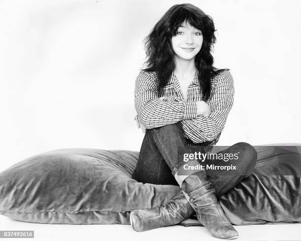 Kate Bush Singer Sitting On A Giant Cushion September 1983.