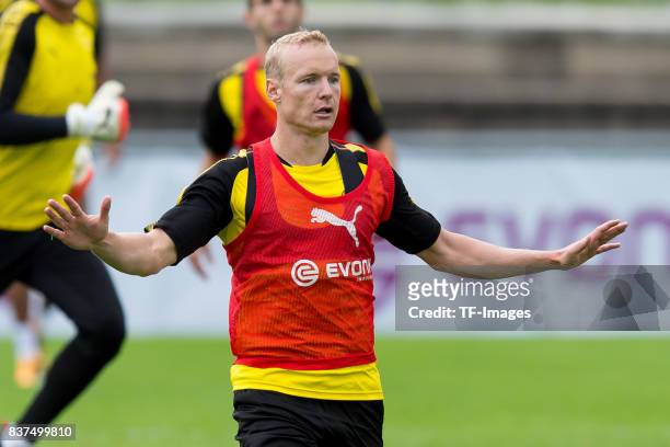Sebastian Rode of Dortmund gestures during a training session as part of the training camp on July 31, 2017 in Bad Ragaz, Switzerland.